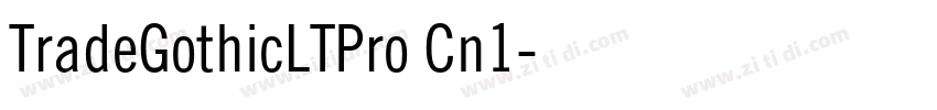 TradeGothicLTPro Cn1字体转换